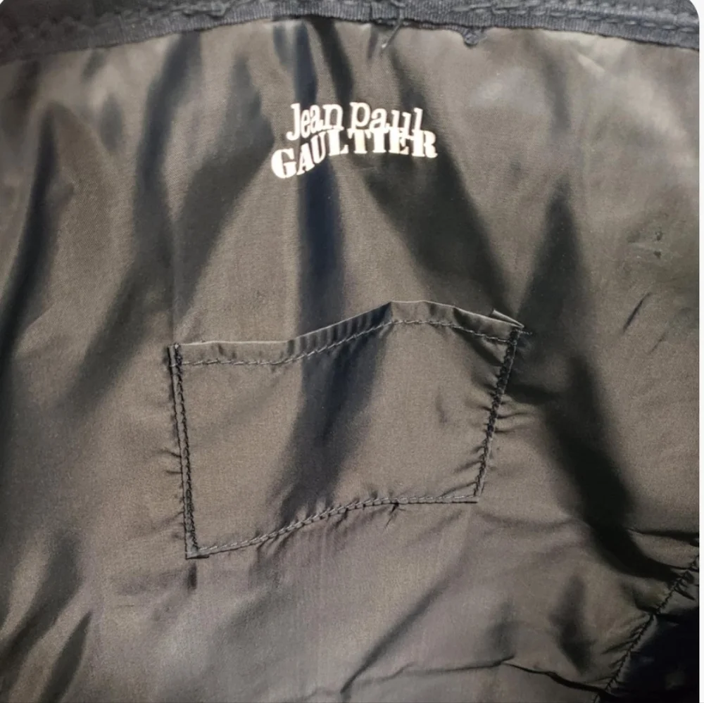 JEAN PAUL GAULTIER 'Weekend' Backpack Bag Navy Polyester Drawstring Travel NEW‎